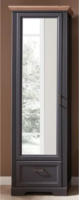 Produktbild von Garderobenschrank Dielenschrank Kleiderschrank Schrank Flurmöbel "Jillana I" Graphit / Artisan Eiche