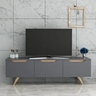 Immagine prodotto di Skye Decor, Prague- Prague JUG, antracite, color rovere, mobile TV, 44x150x35 cm, 100% pannello di particelle rivestito in melamina
