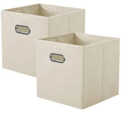 Produktbild von Omgoods – Set aus 2 zusammenklappbaren Aufbewahrungsboxen mit Tragegriffen