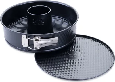 Produktbild von Zenker Perfect Black Springform mit Flach- und Rohrboden, Ø 24 cm Hochwertige Backform für vielfältige Kuchenkreationen