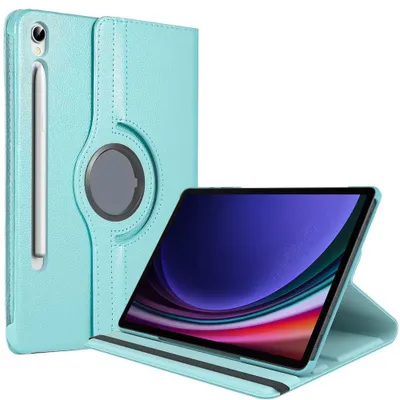 Image de Coque pour Samsung Galaxy Tab S9 (11 Pouces) Protection Anti-Rayures Rotation 360 Degré - Bleu