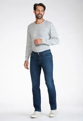 Produktbild von Brühl - Comfort Fit - Herren 5 Pocket Jeans Hose mit hohem Stretchanteil, York DO FX (0817191881100), Größe:64, Farbe:dirtyblue bleach used (3925)