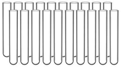 Obrázek produktu pro Zkumavky z borosilikátového skla, 100 kusů, rozměry 12 mm x 75 mm, průhledné