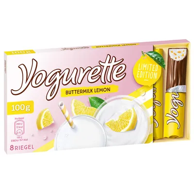 Zdjęcie produktu dla Yogurette Buttermilk Lemon Limitowana Edycja 8 Letnich Batonów 100g