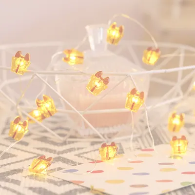 Produktbild von 10ft 30LEDs Weihnachtsdekorative Haengelichter Warmweisse Lichterketten Batteriebetriebene Hinterhofbeleuchtung fuer Partys im Freien Gartenterrasse