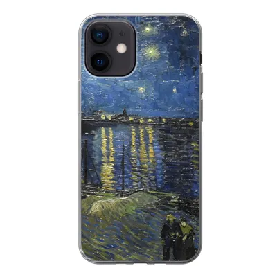 Produktbild von MuchoWow® Handyhülle Schutzhülle Hülle für iPhone 12 Sternennacht über dem Orsay Paris - Vincent Van Gogh Silikon Softcase Handy Hülle - Schutzhülle