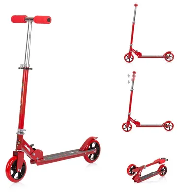 Produktbild von Chipolino Kinderroller Sharky klappbar PolyurethanRäder ABEC-7 Lager Bremse verstellbar rot