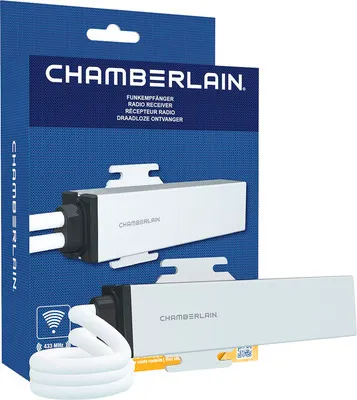 Produktbild von Chamberlain RRX1-10, Receiver, Grau, 433,92 MHz, 10 mW, IP30, RPD10-05, RPD15-05, RPD25-05, RPD40-05, RPD10-10, RPD15-10, RPD25-10, RPD40-10