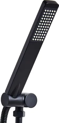 Produktbild von BELIANI Handbrause Schwarz Metall Rechteckig Stab 1 Strahlart Modern Klassisch Duschkopf Badezimmer Stabhandbrause Stabbrause