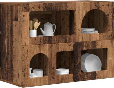 Immagine prodotto di vidaXL Credenza in legno di recupero 80,5 x 35 x 59 cm Materiale a base di legno