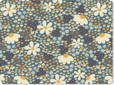 Produktbild von MuchoWow® Mauspad Mousepad Blumen - Muster - Gänseblümchen 40x30 cm - Mousepads - Maus Mat - Pad - Mausunterlage - Anti Rutsch