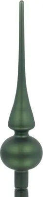 Produktbild von Kaemingk Weihnachtsbaumspitze Piniengrün matt Ø 6 cm 26 cm hoch - Glas