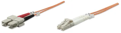 Produktbild von INTELLINET LWL Anschlusskabel LC/SC 2M  Multimode OM1 orange