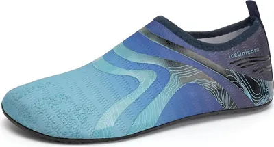 Produktbild von Badeschuhe Damen Herren Aquaschuhe Barfuß Socken Schwimmschuhe 44/45 EU Blau