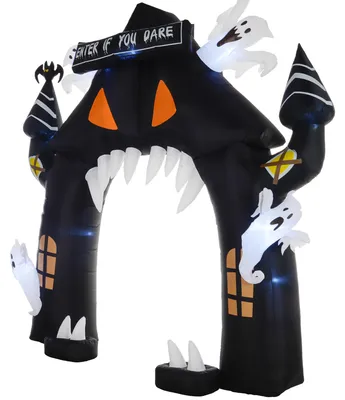 Produktbild von Outsunny Halloween aufblasbarer Bogen 300 cm Halloween-Deko mit LED-Beleuchtung