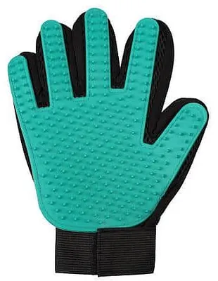 Imagen del producto de Guante para cepillar mascotas, color verde, modelo 40169