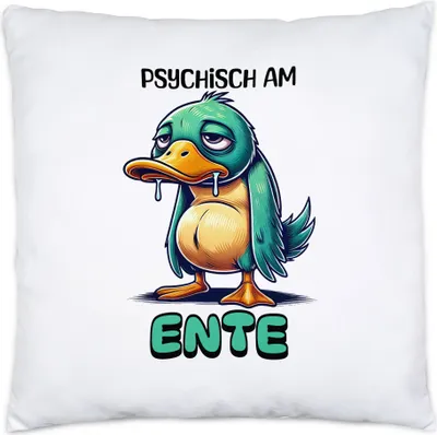 Produktbild von Psychisch am Ente Kissen lustig Humor Ente witziges Geschenk Idee