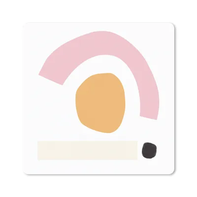 Produktbild von MuchoWow® Mauspad Mousepad Geometrische Formen - Minimalismus - Pastell 20x20 cm - Mousepads - Maus Mat - Pad - Mausunterlage - Desk Mat - Bureauartikeln