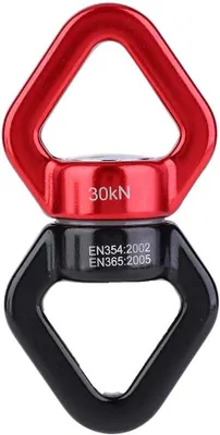 Zdjęcie produktu dla Swivel Connector 30KN, 360° obrotowy, do wspinaczki, jogi, hamaka, czerwono-czarny