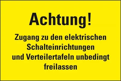 Produktbild von Dreifke® Schild I Warnschild Achtung! Zugang zu den elektrischen..., Kunststo...