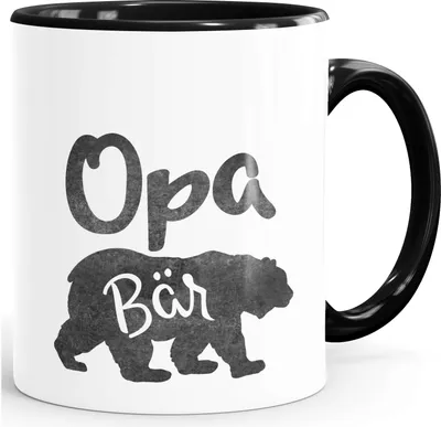 Produktbild von Kaffee-Tasse Mama, Papa, Baby Oma Opa Bär Geschenk Familie Keramikbecher mit Aufdruclk Moonworks®