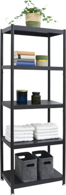 Produktbild von Industrial Design Metallregal 61x41x170 Standregal 5 Ebenen Metall Regal Schwarz