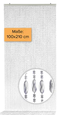 Produktbild von Lockardi Türvorhang DIAMONDS Perlenvorhang 80 Stränge 100x210cm | Insektenschutz Vorhang gegen Fliegen Mücken Raumtrenner Dekovorhang Fadenvorhang