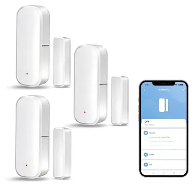 Immagine prodotto di Sensore Zigbee per porte e finestre, rilevatore wireless per sistemi di allarme, confezione da 3