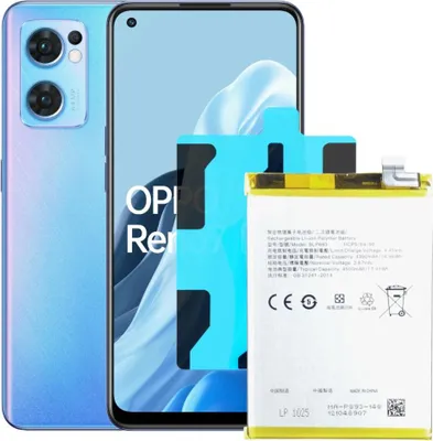 Zdjęcie produktu dla Akumulator Tradebit do Oppo Reno 7 5G BLP893 4390 mAh + taśma montażowa Akumulator do telefonu komórkowego Akumulator litowo-jonowy Zapasowy akumulator do smartfona Naprawa baterii
