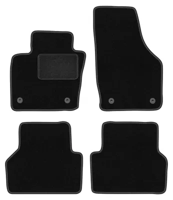 Produktbild von Velours-Fußmatten für Audi Q3 I 8U 2011-2018 (SUV) – 4-tlg, Schwarz, passgenau – Wielganizator LUX