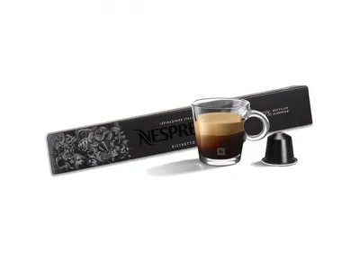 Obrázek produktu pro Káva v kapslích s příchutí Ristretto Decaffeinato, bezkofeinová káva NESPRESSO 10 kapsli