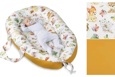 Obrázek produktu pro Hnízdečko pro miminko - 30x70 cm - Bílá,Žlutá