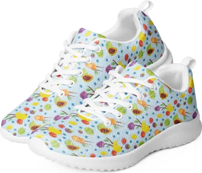 Produktbild von Mr. & Mrs. Panda Sneaker Damen Obst Korb Größe 38 - Blau - Geschenk, Schwarz, Früchte, Frauen, Muster, Fitnessschuh, Frucht, Bunt, Obstkorb