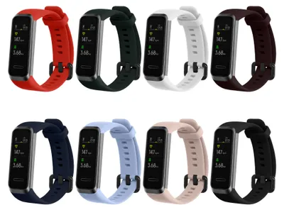 Produktbild von kwmobile 8x Sportarmband kompatibel mit Huawei Band 4 Armband - Großes Set Smartwatch Armband in verschiedenen Farben