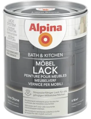 Produktbild von Alpina Bad & Küche Möbellack seidenmatt - strapazierfähige Oberflächen - Vulkangestein 750 ml