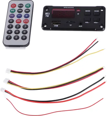 Obrázek produktu pro DC 6V-12V Bluetooth 5.0 MP3 dekodér modul digitální displej duální dekódování bezdrátový audio přijímač s dálkovým ovládáním