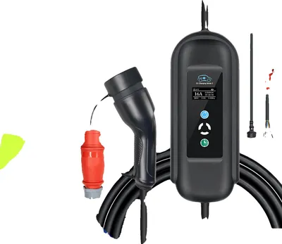 Produktbild von Tragbares EV-Ladegerät, Zeitverzögerungsfunktion, einstellbare Stromoptionen, Mit 2 Adaptern, TYPE2-a