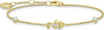 Produktbild von THOMAS SABO Armband "Seepferdchen" Silber vergoldet Zirkonia