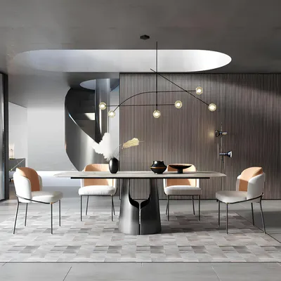 Produktbild von Tisch Moderner Esstisch Marmor Design Holztisch Wohn Tische Ess Zimmer 160x80cm