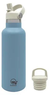 Image de Bouteille isotherme en acier inoxydable Smikkels 500 ml, bleue - à double paroi - sans BPA - bouteille isotherme