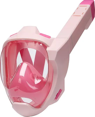 Produktbild von Schnorchelmaske Vollgesichtsmaske mit komplettem Trockenatemsystem Schnorchelausruestung fuer Erwachsene 180¡ã Panoramasicht Schnorchelmaske mit Antibeschlag- und Auslaufschutz