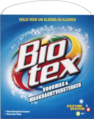 Produktbild von Biotex Fleckenentferner Wäschepulver auf Enzymbasis ohne Bleichmittel für Bunt- & Weißwäsche 4 KG