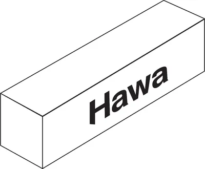 Produktbild von Hawa Junior 80 Z, mit 2 Schienenstopper, für 1 Türe
