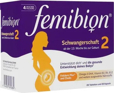 Produktbild von Femibion 2 Schwangerschaft Tabletten und Kapseln, 56 St. Tabletten