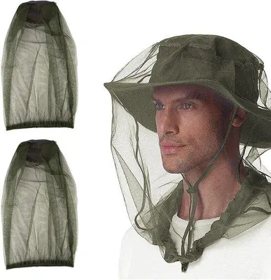 Produktbild von Netmasker mit Gesichtsnetz - Insektenschutzkappe gegen Bienen und Insekten mit Maschen Gesichtsbeschutzung in Grün