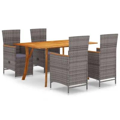 Immagine prodotto di set da pranzo da giardino 5 pezzi grigio