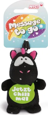 Produktbild von Nici 42738 Message to Go Loop 8cm Einhorn Carbon Flash – Jetzt chill mal