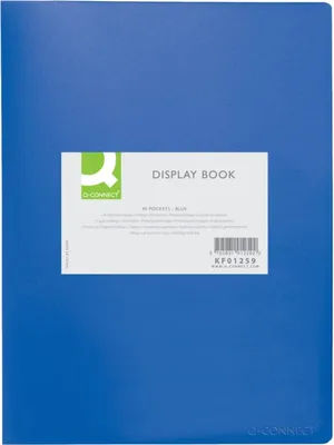 Produktbild von Q-Connect Sichtbuch - 40 Hüllen, Einband PP, 450 mym, blau