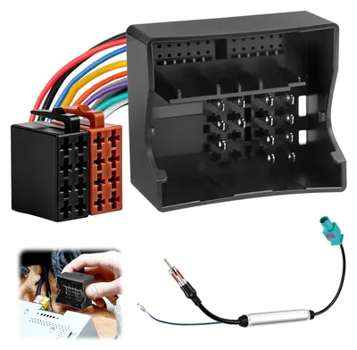Autoradio-Adapterkabel, Quadlock auf ISO, 3,5 mm Klinke