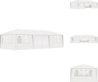 Obrázek produktu pro vidaXL Profesionální párty stan s bočnicemi 4×9 m bílý 90 g/m² - Pavilony a párty stany